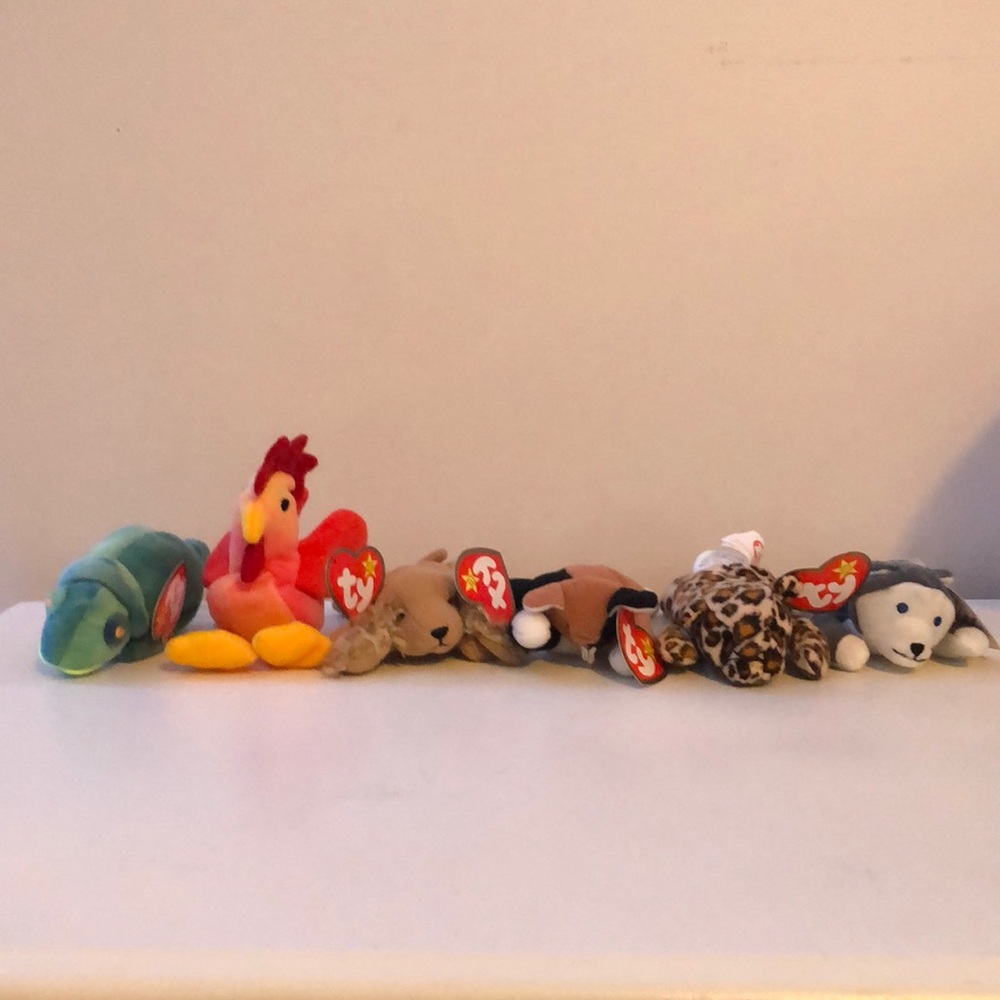 1998 TY Teenie beanie baby plush set of 6 (all with tags)
